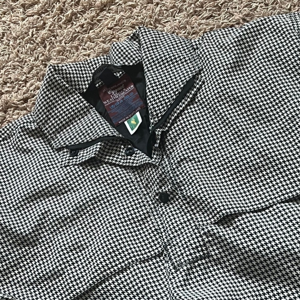 Sunderland of Scotland Cygnet Rain Jacket Women's Small Houndstooth LPGA Golf